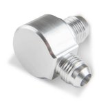 Earl's Performance Brake Booster Check Valves 252006ERL Valve, Aluminum, Clear Anodized, -6 AN, Hose Barb, Each thumbnail 1