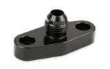 Earl's Performance Turbocharger Oil Flange Fittings GT0003ERL Component, Supply Fitting, Black Anodized, Aluminum, -6 AN Male Threads, Fits T-40, Each thumbnail 1