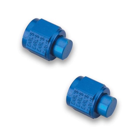 Earl's Performance AN Caps 592903ERL Fitting, Cap, -3 AN, Aluminum, Blue Anodized, Pair thumbnail 3