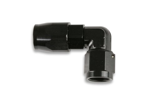 Earl's Performance Swivel-Seal Hose Ends AT809012ERL Fitting, End, Swivel-Seal, 90 Degree Low Profile, -12 AN to Female -12 AN, Aluminum, Black thumbnail 2