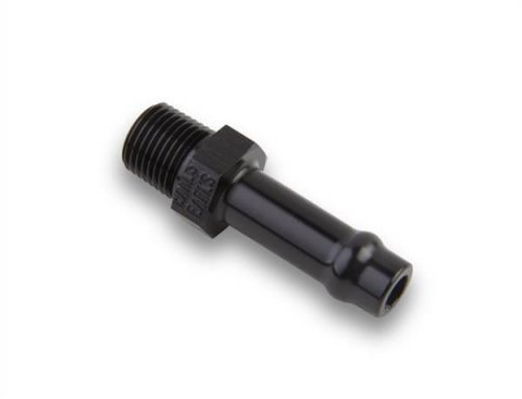 Earl's Performance Vapor Guard Hose Ends 781606ERL End, Guard, Straight, 3/8 in. Size, Socketless Barb, 1/4 in. NPT Male, Aluminum, Black, Each