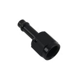 Earl's Performance Vapor Guard Hose Ends 750156ERL End, Guard, Straight, 5/16 in. Size, Socketless Barb, -6 AN Female Threads, Aluminum, Black, Each thumbnail 1