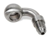 Earl's Performance Brake System Adapters SS9976093ERL Fitting, Brake, 90 Degree, 10mm Banjo, Male -3 AN, Stainless Steel, Each thumbnail 1