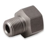 Earl's Performance Hardline Adapters 02052ERL Fitting, Adapter, Inverted Flare to NPT, Straight, Stainless Steel, Natural, 1/2-20 in., 1/8 in. NPT, Each thumbnail 1