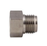 Earl's Performance Hardline Adapters 00113ERL Fittings and Adapters, Adapters, Straight, Stainless, Natural, 1/2 in.-20 Inverted Flare Female, 9/16 in.-18 Inverted Flare Male, Each thumbnail 2