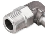 Earl's Performance Hose Barb to Pipe Thread Adapters SS988413ERL Fitting, Adapter, NPT Barb, 90 Degree, Stainless Steel, Natural, 3/4 in., 1/2 in., Swivel, Each thumbnail 3
