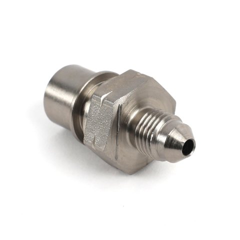 Earl's Performance Brake System Adapters 989545ERL Fitting, Brake, Male -3 AN to Female 10mm x 1.0 Thread, Steel, Nickel Plated, Each