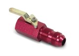 Earl's Performance Shut-Off Valves 230503ERL Valve, Aluminum, Red, 3/8 in. Female NPT Inlet, -8 AN Bulkhead Outlet, 2 3/4 in. Overall Length, Each thumbnail 1