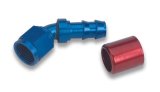 Earl's Performance Super Stock Hose Ends 704609ERL Fitting, End, Stock, 45 Degree, -8 AN to Female -8 AN, Aluminum, Blue, Each thumbnail 2