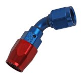 Earl's Performance Swivel-Seal Hose Ends 806106ERL Fitting, End, Swivel-Seal, 60 Degree, -6 AN to Female -6 AN, Aluminum, Red/Blue, Each thumbnail 1