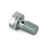 Earl's Performance Hyperfirm Brake Line Banjo Bolts 997520ERL Bolt, 8mm/10mm x 1.5, Single Hole, Crush Washers, Each thumbnail 2