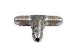 Earl's Performance Bulkhead Tee Adapter Fittings SS983403ERL Fittings, Fittings, Center, Stainless Steel, Natural, -3 AN Male Threads, Each thumbnail 2