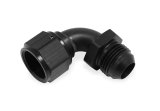 Earl's Performance Couplers AT920512ERL Fitting, Coupler, Union, AN to AN, 90 Degree, Aluminum, Black Anodized, -12 AN, -12 AN, Swivel, Each thumbnail 1