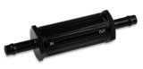 Earl's Performance Vapor Guard 30 Microns Fuel Filter with 0.313 in. Inlet Size 730155ERL Filter, Guard, Inline, 5/16 Inlet, Hose Barb, 5/16 Outlet, Hose Barb, Billet Aluminum, Black, 4.50 Overall Length, Each thumbnail 2