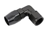 Earl's Performance Swivel-Seal Hose Ends AT809010ERL Fitting, End, Swivel-Seal, 90 Degree Low Profile, -10 AN to Female -10 AN, Aluminum, Black thumbnail 1