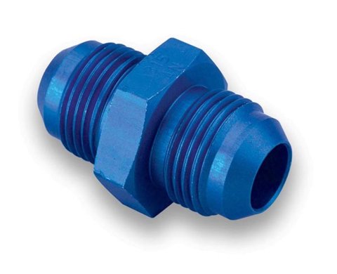Earl's Performance Couplers 981503ERL Fitting, Coupler, Union, AN to AN, Straight, Aluminum, Blue Anodized, -3 AN, -3 AN, Each