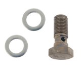 Earl's Performance Brake System Adapters 977503ERL Fitting, Brake, Male 3/8 in.-24 Thread to Banjo 3/8 in., Steel, Nickel Plated, Each thumbnail 2