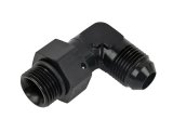 Earl's Performance AN to Straight Cut O-Ring Fittings AT949008ERL Fitting, Adapter, Cut, 90 Degree, Aluminum, Black Anodized, -8 AN, -8 AN, Swivel, Each thumbnail 2