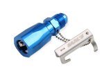 Earl's Performance Quick-Disconnect Fittings 991966ERL Fitting, Spring Lock to AN, Straight, Aluminum, Blue Anodized, -6 AN, 3/8 in., Each thumbnail 1