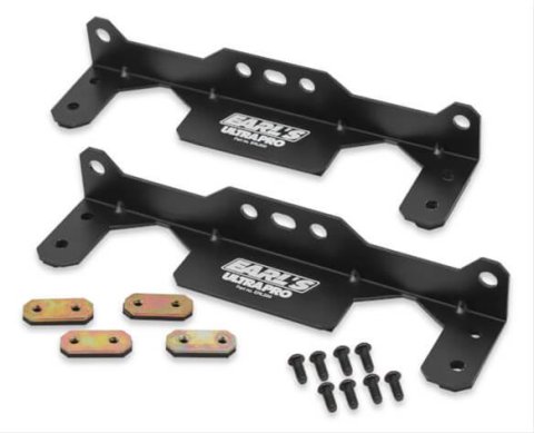 Earl's Performance UltraPro Oil Cooler Mounting Brackets 200ERL Kit, Aluminum, Black Anodized, UltraPro, Narrow, Kit thumbnail 4