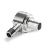 Earl's Performance Brake Booster Check Valves 252008ERL Valve, 90 Degree, 6061-T6 Billet Aluminum, Clear Anodized, 1/2 in. Hose Barbs, Fits 13/16" O.D. Grommet on Booster, Each thumbnail 1