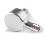 Earl's Performance Brake Booster Check Valves 252008ERL Valve, 90 Degree, 6061-T6 Billet Aluminum, Clear Anodized, 1/2 in. Hose Barbs, Fits 13/16" O.D. Grommet on Booster, Each thumbnail 3