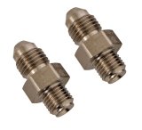 Earl's Performance Brake System Adapters 591972ERL Fittings, Adapter, Steel, Nickel Plated, -4 AN Male to 3/8 in.-24 Inverted Flare, Short, Pair thumbnail 2