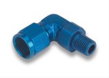 Earl's Performance AN to Metric Swivel Adapter Fittings 923192ERL Fitting, Adapter, Threads, 90 Degree, Aluminum, Blue Anodized, -6 AN, M12 x 1.5, Swivel, Each thumbnail 2