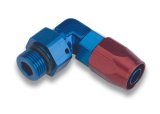 Earl's Performance Swivel-Seal Hose Ends 849012ERL Fitting, End, Swivel-Seal, 90 Degree, -12 AN to Male -12 AN O-Ring, Aluminum, Red/Blue, Each thumbnail 3