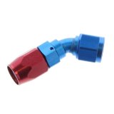 Earl's Performance Swivel-Seal Hose Ends 804608ERL Fitting, End, Swivel-Seal, 45 Degree, -8 AN to Female -8 AN, Aluminum, Red/Blue, Each thumbnail 2