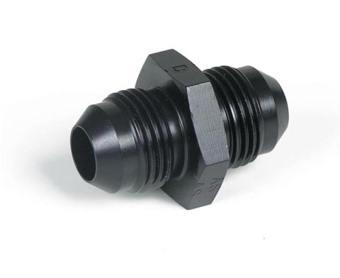 Earl's Performance Couplers AT981506ERL Fitting, Coupler, Union, AN to AN, Straight, Aluminum, Black Anodized, -6 AN, -6 AN, Each
