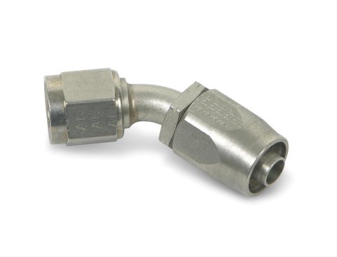 Earl's Performance Auto-Fit Hose Ends 494620ERL Fitting, End, Auto-Fit, 45 Degree, -20 AN, -20 AN Adapter, Stainless Steel, Natural, Each