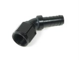 Earl's Performance Auto-Mate Hose Ends AT704616ERL Fitting, End, Auto-Crimp, 45 Degree, Aluminum, Black Anodized, -16 AN, Female, Each thumbnail 1