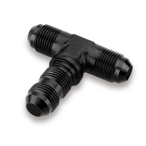 Earl's Performance Bulkhead Tee Adapter Fittings AT983403ERL Fitting, Adapter, Aluminum, Black Anodized, Each thumbnail 2