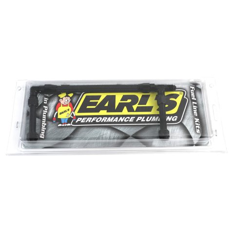 Earl's Performance Billet Swivel-Seal Fuel Lines AT104195ERL Line, Braided Nylon, Rubber, Aluminum, Holley Ultra 4150HP, -6 AN Inlet, -6 AN Outlets, Kit thumbnail 1