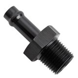 Earl's Performance Vapor Guard Hose Ends 781666ERL Ends, Guard, Socketless Barb, Straight, 3/8 in. Size, Aluminum, Black Anodized, 3/8 in. NPT Adapter Size, Male Threads, Each thumbnail 1