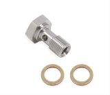 Earl's Performance Carburetor Inlet Fittings SS997591ERL Fitting, 12mm x 1.25 Banjo Bolt, Stainless Steel, Natural, Each thumbnail 2