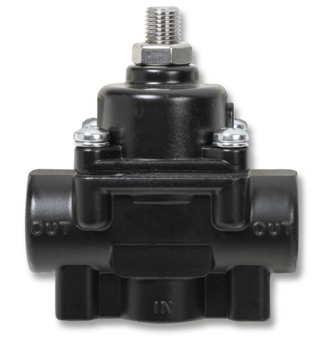Earl's Performance Fuel Pressure Regulators 12850ERL Regulator, Adjustable, Non-Return, 1-4 psi. Range, 3/8 NPT Female Threads, Black, Carbureted Applications, Each thumbnail 5