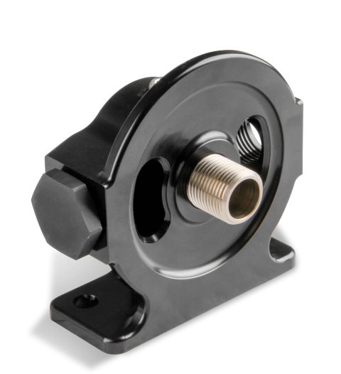 Earl's Performance Remote Oil Filter Mounts 2188ERL Mount, Remote, Billet Aluminum, Black Anodized, Two -10 AN O-ring Female Threads Inlets, One -10 AN Female Threads Outlets, Each thumbnail 5