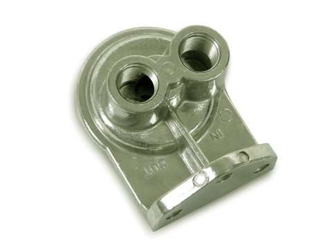 Earl's Performance Remote Oil Filter Mounts 2177ERL Mount, Remote, Single Filter, 3/4-16 in., Cast Aluminum, Natural, Each