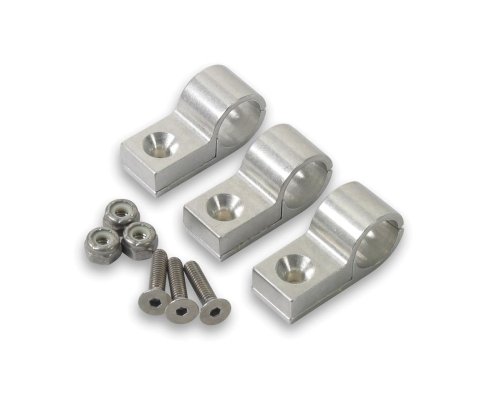 Earl's Performance Line Clamps 170205ERL Hose Clamps, Hose and Tubing Clamps, 5/16 in. Diameter Hole, Polished Aluminum, Set of 6 thumbnail 2