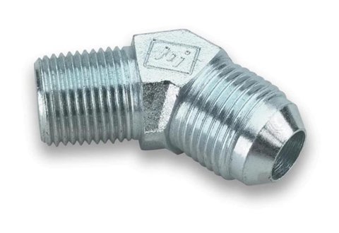 Earl's Performance AN to NPT Adapter Fittings 962304ERL Fitting, Adapter, NPT, 45 Degree, Steel, Zinc, -4 AN, 1/8 in. NPT, Each