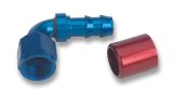 Earl's Performance Super Stock Hose Ends 709167ERL Fitting, End, Stock, 90 Degree, -6 AN to Female -6 AN, Aluminum, Blue, Each thumbnail 3