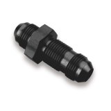 Earl's Performance Bulkhead Adapter Fittings AT983210ERL Fitting, Bulkhead, Straight, -10 AN to -10 AN Male, Aluminum, Black Anodized, Each thumbnail 1