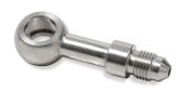 Earl's Performance Brake System Adapters SS9976003ERL Fittings, Adapters, Straight, 3/8 in./10mm Banjo Adapter, -3 AN Male AN, Stainless Steel, Natural, Each thumbnail 1