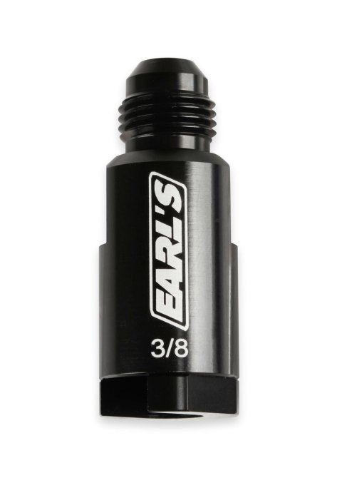 Earl's Performance Vapor Guard OEM Quick-Connect Fuel Rail Adapter Fittings 751166ERL Line Fitting, 3/8 in. Female Quick-Connect, To -6 AN Male AN, Straight, Aluminum, Black Anodized, Each thumbnail 2