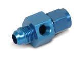 Earl's Performance Pressure Gauge Adapters 100199ERL Fitting, Adapter, Gauge, -6 AN Male to -6 AN Female, 1/8 in. NPT Port, Aluminum, Blue, Each thumbnail 2