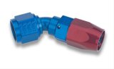 Earl's Performance Swivel-Seal Hose Ends 804606ERL Fitting, End, Swivel-Seal, 45 Degree, -6 AN to Female -6 AN, Aluminum, Red/Blue, Each thumbnail 2