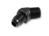 Earl's Performance AN to NPT Adapter Fittings AT982366ERL Fitting, Adapter, NPT, 45 Degree, Aluminum, Black Anodized, -6 AN, 3/8 in. NPT, Each thumbnail 3