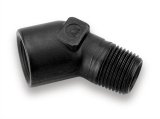 Earl's Performance Couplers AT991501ERL Fitting, Coupler, Union, NPT to NPT, 45 Degree, Aluminum, Black Anodized, 1/8 in. NPT, 1/8 in. NPT, Each thumbnail 2